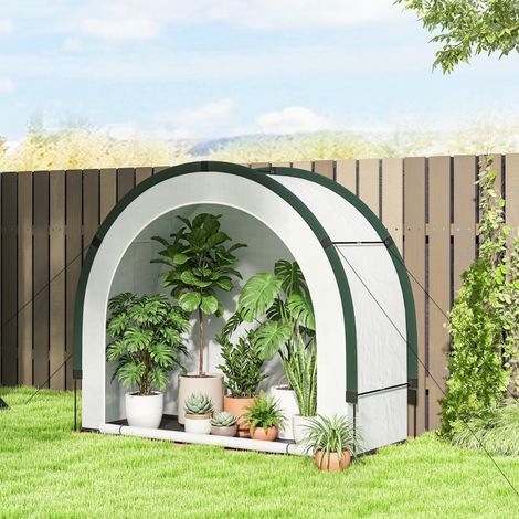 Serre tunnel pliable 200x80x164 cm vert, dôme de jardin démontable pour protection des plantes