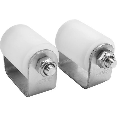 Lot de 2 galets de guidage pour portail coulissant, 7,6 cm (3 pouces), en nylon rigide, avec roulement à billes latéral renforcé. (1/5)