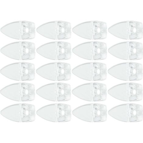 Set mit 20 ovalen, verschraubbaren Spiegelwandhalterungen – Transparenter Kunststoff – Für sichere Montage in jedem Raum (1/2)