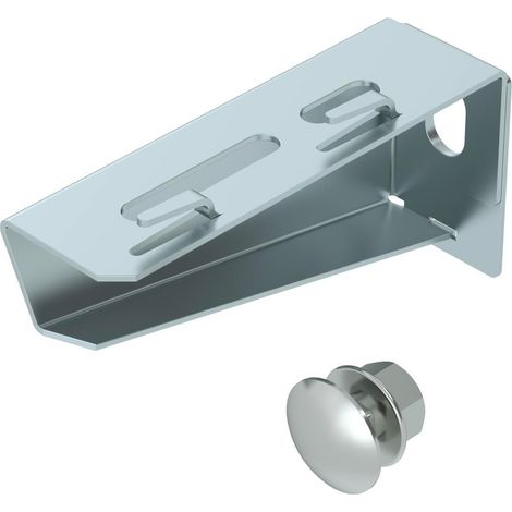 OBO Bettermann Mensola a parete e montante per canalina a griglia B110mm acciaio zincato a nastro, 6424600