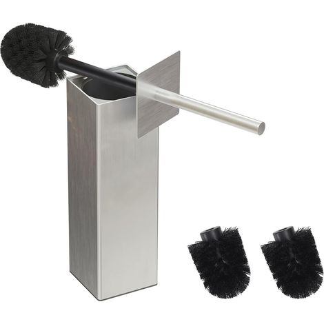 Matériau : Acier Inoxydable - Porte-Brosse de Toilette pour Salle de Bain et hôtel - Nickel (1/5)