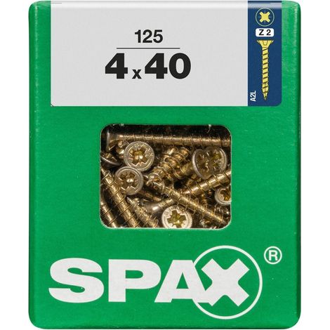 Spax Universalschrauben 4.0 x 40 mm PZ 2 - 125 Stk. Holzschrauben (1/3)