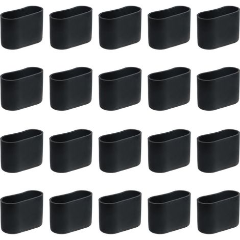Lot de 28 embouts de pieds de chaise – Embouts rectangulaires et ovales en silicone, protection des pieds de chaise et de table