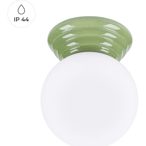 Lámpara de techo Zori verde oliva 12cm Cerámica Sollux (1/2)