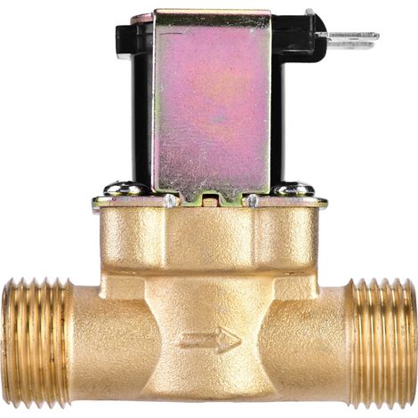 G1/2" DC 24V normalerweise geschlossenes elektrisches Magnetventil aus Messing zur Wassersteuerung (1/5)