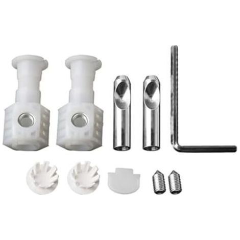 Befestigungsset für wandhängende Toiletten – Universelle Metallschrauben – Einfache und sichere Montage – Strapazierfähiges Nylonmaterial (1/5)