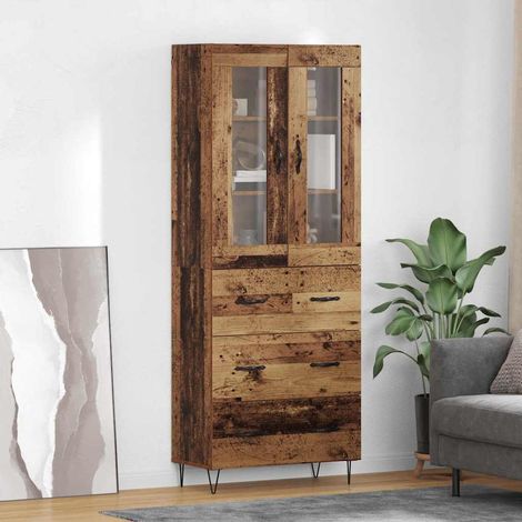 Highboard Altholz 69,5 x 34 x 90 cm Holzwerkstoff