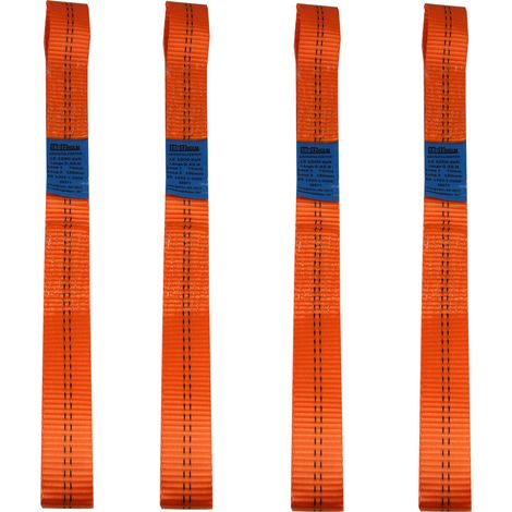 4 Gurtschlaufen Doppelschlaufe Spanngurt für Motorrad Motorradspanngurt ORANGE (1/5)