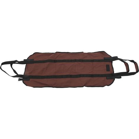 Tragbarer Brennholzsack aus Oxford-Canvas, faltbar und multifunktional, mit dickem Griff, braun. (1/4)