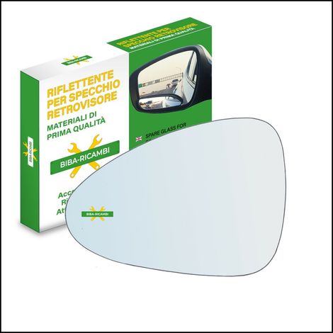 Specchio nudo adesivo lato guidatore per porsche panamera i (970) dal 2009