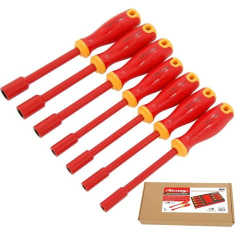 Neilsen 7pc Vde Hex Nut Driver Insulated Electrical Tool Screwdriver 5.5mm-13mm