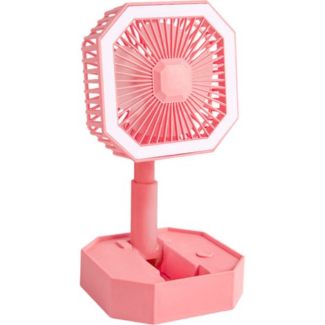1 Ventilateur de camping, rechargeable USB, lanterne LED, portable, angle réglable, pour tente et urgence (1/5)