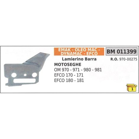 Barre de coupe EMAK pour tronçonneuse OM 970 971 980 981 EFCO 170 011399