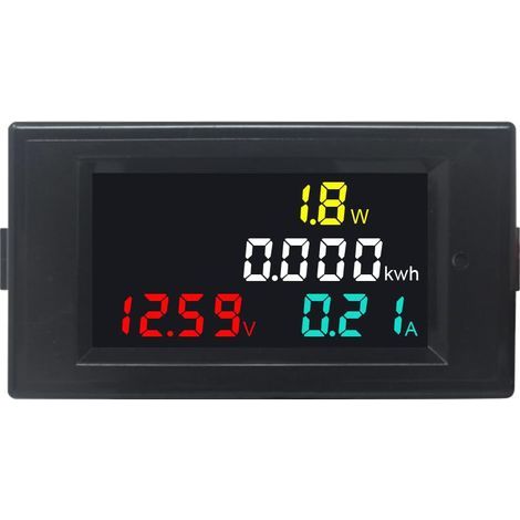 Digitales Voltmeter und Amperemeter (DC 14–600 V, 20 A) mit LCD-Anzeige, Stromzähler für Solaranlagen, Motorräder und Pkw. (1/5)