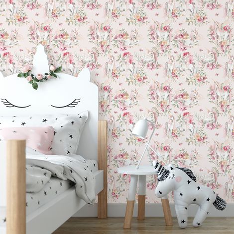 Papier peint Enfants - Licornes - 1 LÉ = 50 cm x 260 cm (1/5)