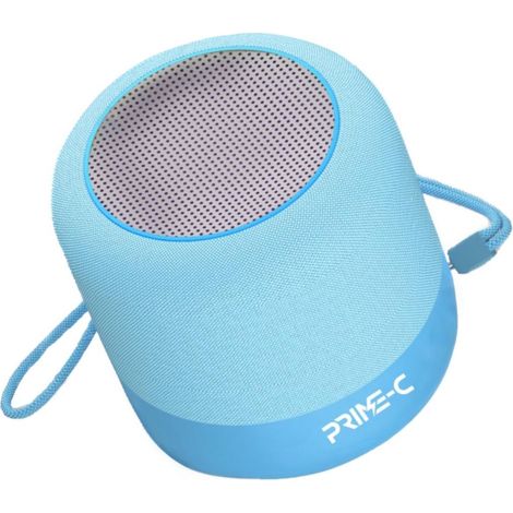 Enceinte Bluetooth avec revêtement en tissu, 5 W, étanche IP5, stéréo HiFi - bleue