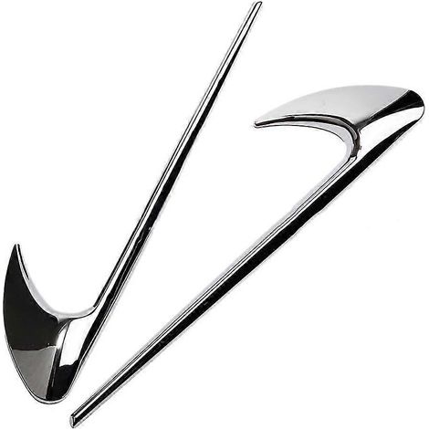 Lot de 2 enjoliveurs d'ailes latérales pour Mercedes Classe E W213 et Classe C W205 (rénovation E63s et AMG), argent. (1/5)