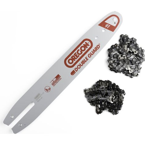 Jardiaffaires – Guide Oregon 30cm 120SDEA074 – Lot de 2 chaînes 91P044E Pas 3/8LP – 44 maillons entraîneurs – Pour bois dur et teck (1/5)