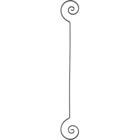 Barra sagomata- Altezza 950mm Larghezza 125mm sezione piatta da 12x6mm - Ferro battuto per saldatura