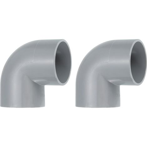 2 Pcs 1-1/2" Coude À 90 Degrés Pour DIY Construction Meubles Gris (1/5)