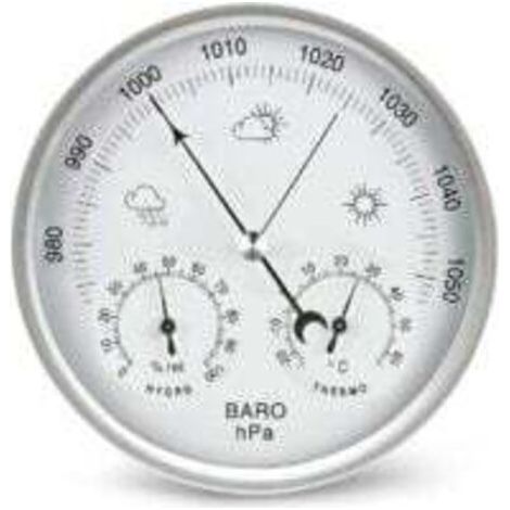 Station météo baromètre à cadran analogique avec thermomètre hygromètre mesures de pression atmosphérique simplicité et facile à lire,