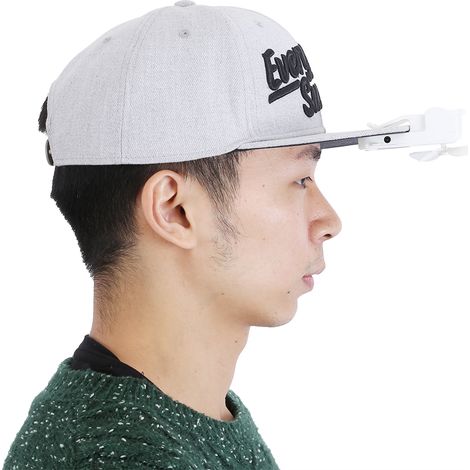 Mini ventilateur solaire portable pour chapeau, facile à accrocher ou à clipser, idéal pour l'alpinisme, le camping et la randonnée. (1/5)