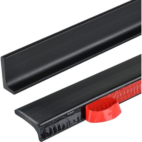 Seuil de Douche Silicone Barrage d'eau Bande d'étanchéité Baignoire Barriere De Douche Bande de Retenue d'eau pour Salle de Bain Evier- 3 Mètres, Noir (1/5)