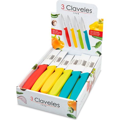 Couteau à légumes 3 Claveles 8 cm bord lisse ou denté