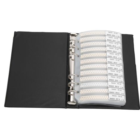 Kit de composants électroniques CMS (4250 pièces, 170 valeurs, série 0603) - Catalogue d'échantillons (1/5)