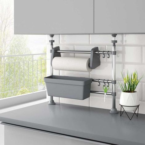 Organisateur de cuisine réglable-Accessoire de rangement pour cuisine Aluminium (1/5)