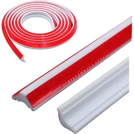 Moulure de plafond flexible autocollante,6m Triangle Pour bords de carrelage,plafonds et transitions de mur Étanche Pour bord de mur (1/4)