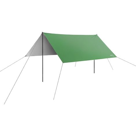 Lona de camping 300x300 cm, verde, impermeable