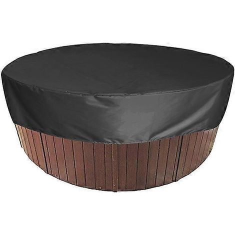 Professionelle wasserdichte Spa-Abdeckung, staubdichte Kappe für Schwimmbecken, verschiedene Größen: 190x30 cm, schwarz.