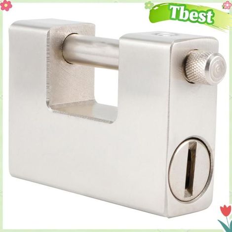 Cadenas de Haute sécurité, Serrure Antivol en Fer en Forme de D avec Anse épaissie pour Porte, Garage, Entrepôt (1/4)