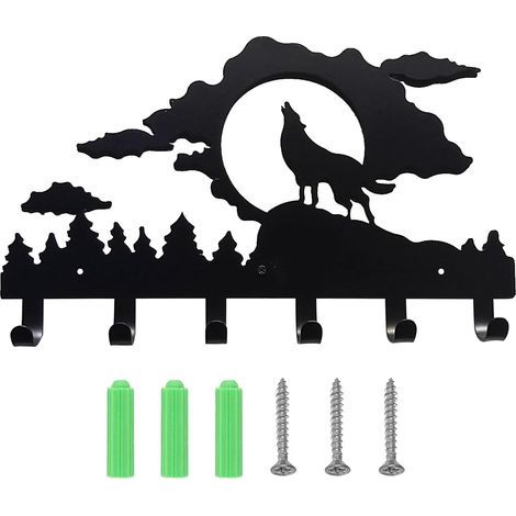 Porte Manteau Murale Manteau Mural de Fer 1pc Manteau Mural Crochet Rack Mural Mural Durable Mural Mural pour Chambre à Coucher Portemanteau Mural (Color : Black) (1/5)