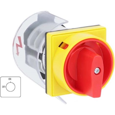 Rs Pro – Commutateur à cames 4 pôles 20A – Configuration 2 positions – Pour circuits électriques – Dimensions 48 x 48 mm
