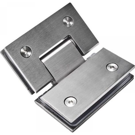 135° Frameless Shower Hinge to Glass Shower Door Hinge Bracket 304 Stainless Steel 2pcs (1/5)
