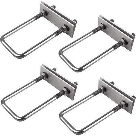 Boulons en U, Bride de Fixation, Fixation Coffre de Toit, Plancher Marine pour Remorque, U Boulons Pour Coffre de Toit, Boulons En U Boulons 4 Pcs M8 Boulons en U Carrés (1/5)