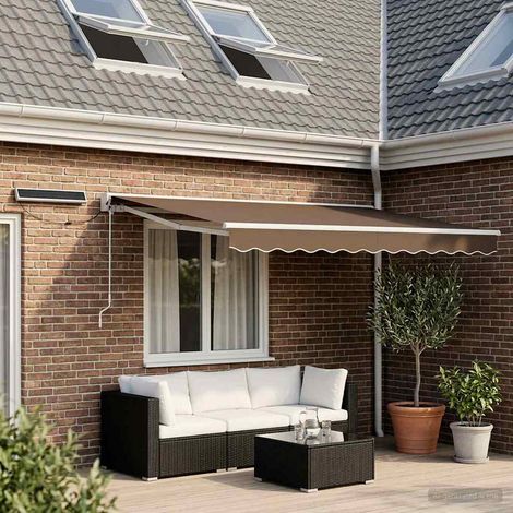 vidaXL Auvent rétractable électrique Taupe 3 x 2,5 m (1/5)