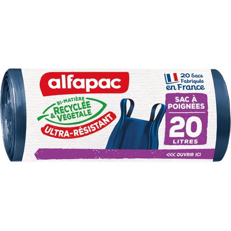 20 sacs-poubelle - poignées - ultra-résistant - 20L (1/5)