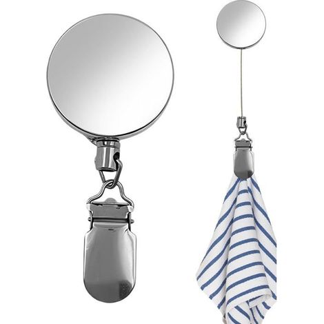 Pinces serviettes extensibles – Support adhésif puissant – Rangement gain place – Salle bain, cuisine (1/5)