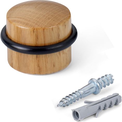 Tope de madera con tornillo