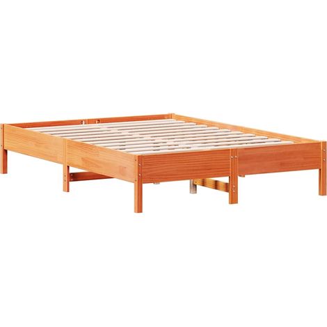 Maison Exclusive - Giroletto senza Materasso Marrone Cera 140x200cm Massello Pino (1/5)