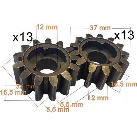 2X pignon d'entraînement (13 dents) droite + gauche pour tondeuses importées / magasin de jardinage (1/3)