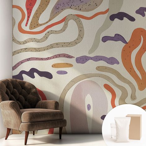Carta Da Parati Non Tessuto - Decorazione Da Muro - Traspirante - Con Motivo - Per Camera Da Letto Cucina Modelli astratti 250x250 cm (1/5)