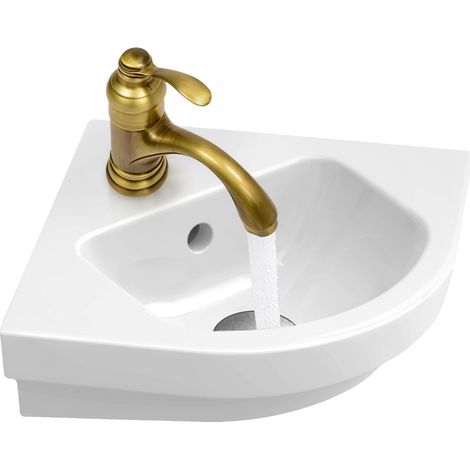 Robinet pour vasque - laiton - monocommande - eau chaude/froide (1/5)