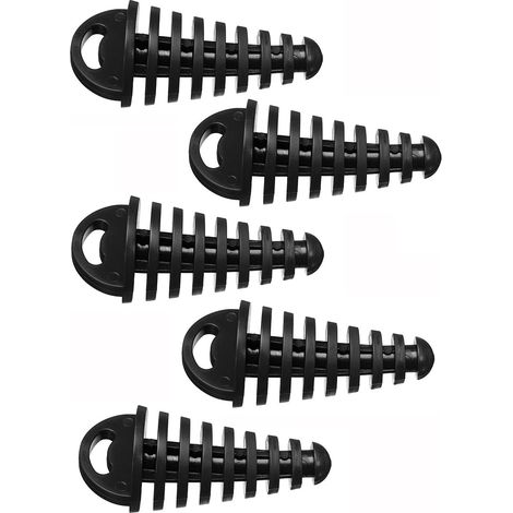5pcs Étanche 8.7 3.8CM Universel Hors Route Motocross Moto Silencieux D'échappement Arrière Tuyau Bouchon en Caoutchouc Bouchon (Couleur : Noir) (1/5)