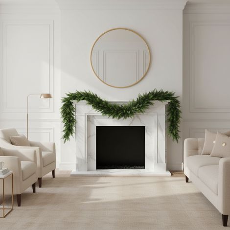 Festone natalizio in effetto ramo di cedro per esterno e interno, larghezza 180 cm (1/5)