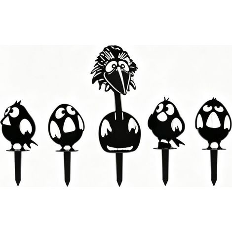 Neue Metall-Vogelsilhouette-Dekoration - Bodenplatte aus Holz mit Vogelsilhouette-Motiv.