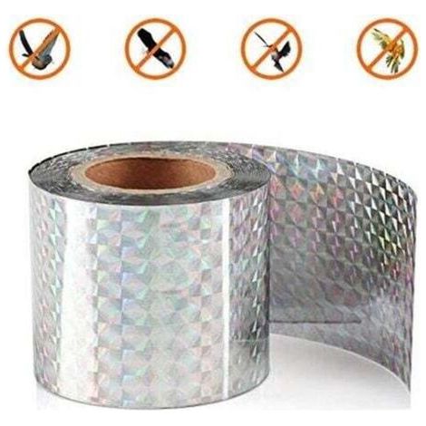 Ruban anti-oiseaux 4.8cm80M ruban anti-pigeons double face ruban anti-oiseaux double face repoussant les oiseaux brillants holographiques pour effrayer les oiseaux et les oiseaux (1/4)